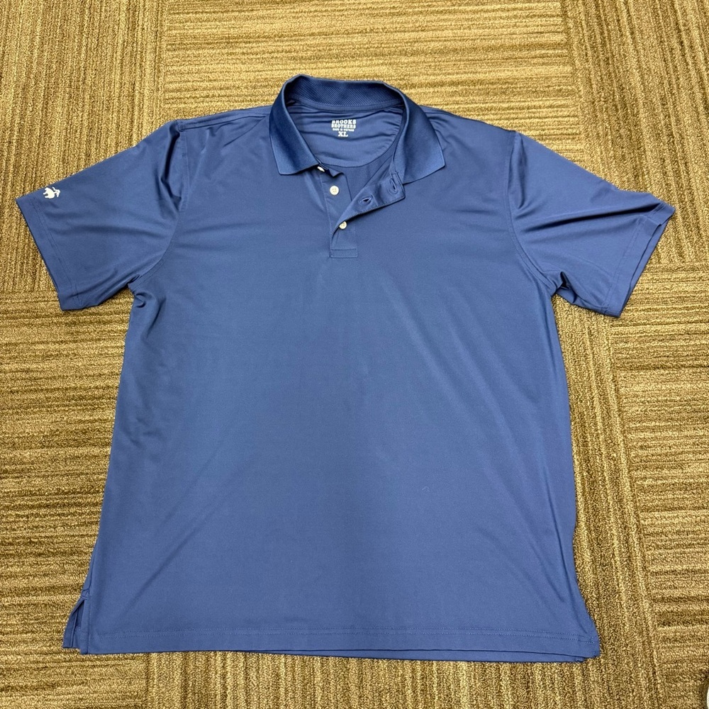 Brooks Brothers Men's Blue Navy Polo Shirt Collared